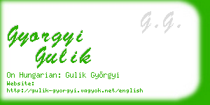 gyorgyi gulik business card